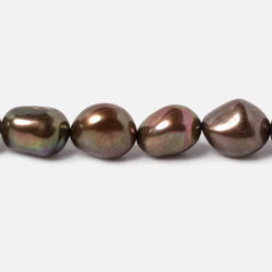 8.5x9-8.5x11mm Mocha Brown Straight Drill Baroque Freshwater Pearl 16 inch 38 pcs (ONLINE ORDER ONLY)