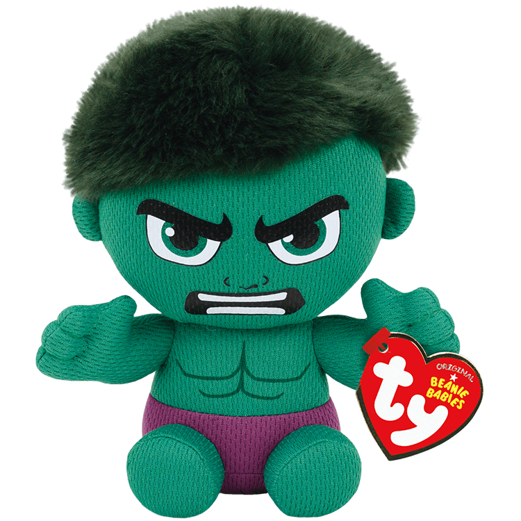 Ty Marvel Beanie Babies: Hulk (Small) (ONLINE ORDER ONLY)