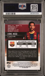 Graded 2020-21 Topps Stadium Club Chrome UCL Lionel Messi #1 Champions League Soccer Card PSA 10 Gem Mint (ONLINE ORDER ONLY)