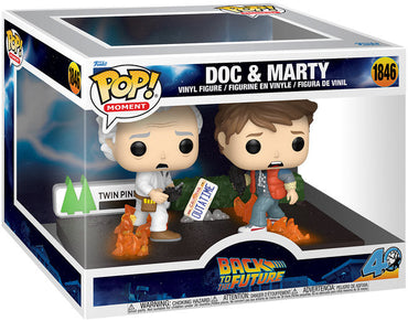 Funko POP! Moment: Back to the Future Doc & Marty at Twin Pines Mall [PRE-ORDER: Distributor delayed delivery until October 2025!] (ONLINE ORDER ONLY)