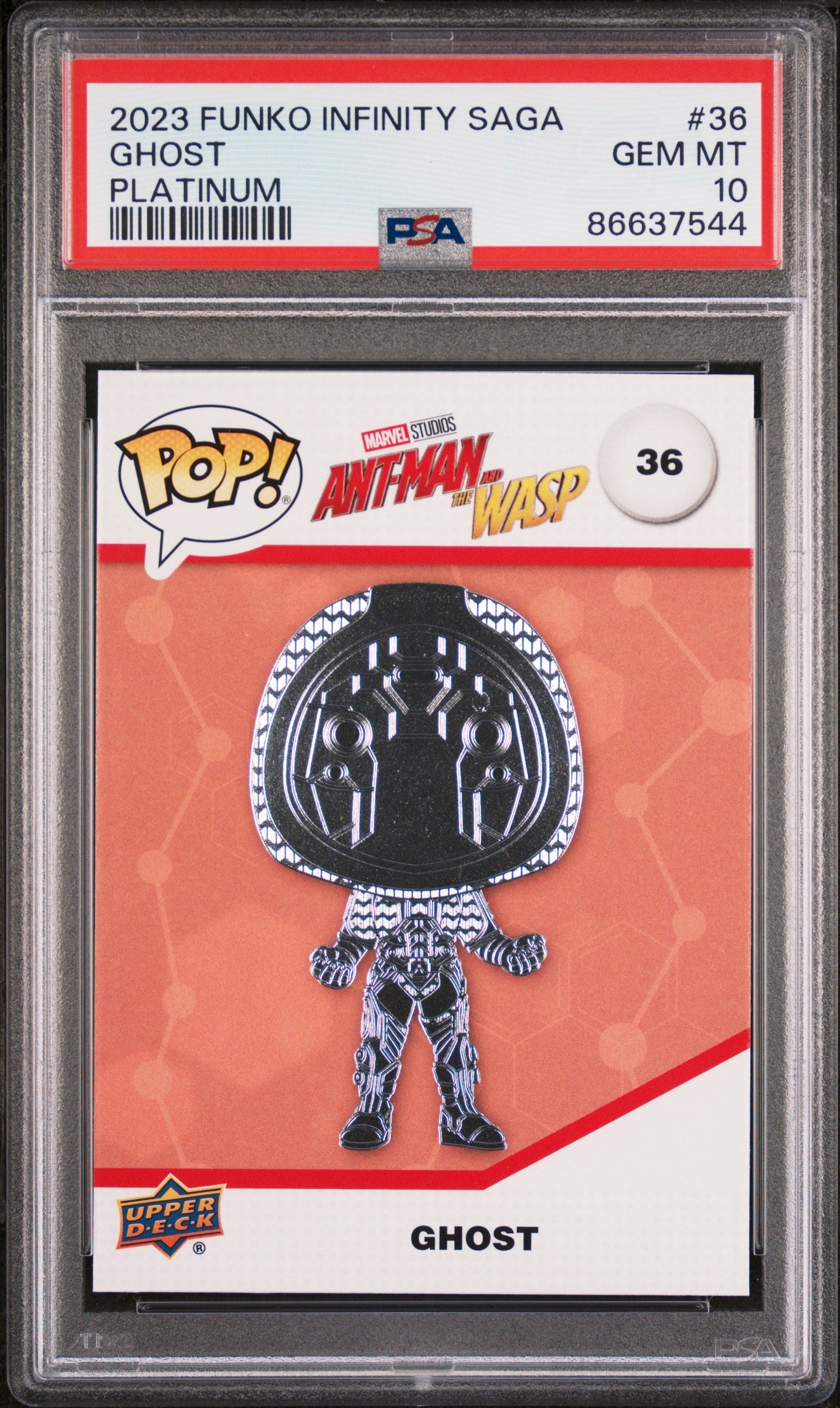 2023 UPPER DECK FUNKO POP MARVEL  GHOST PLATINUM #36  PSA 10 (Online Order Only)