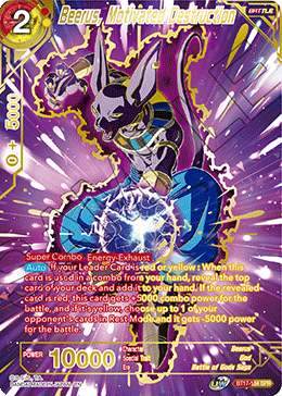 Beerus, Motivated Destruction (SPR) (BT17-134) [Ultimate Squad] (ONLINE ORDER ONLY)