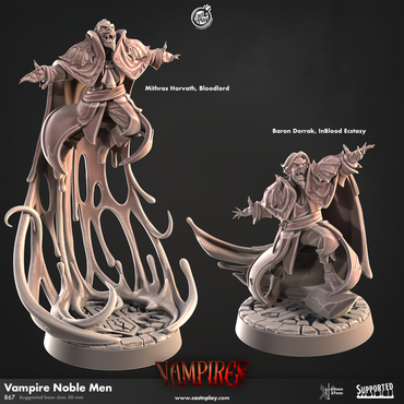 3D Printed Cast n Play Vampire Noble Men Vampires Set 28mm 32mm D&D (Online Only)