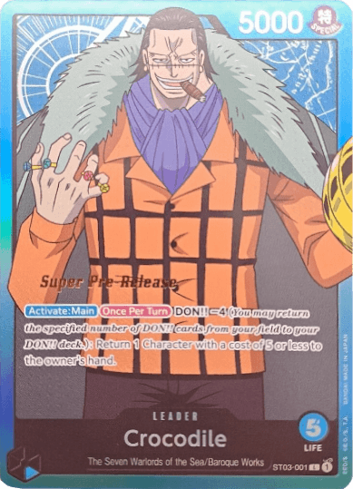 Crocodile (001) [Super Pre-Release Starter Deck: The Seven Warlords of the Sea] (ONLINE ORDER ONLY)