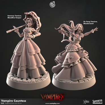 3D Printed Cast n Play Vampire Countess Vampires Set 28mm 32mm D&D (Online Only)