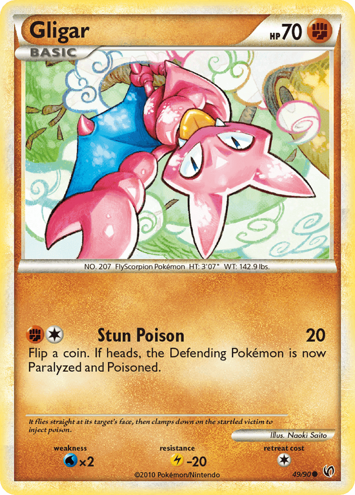 Gligar (49/90) [HeartGold & SoulSilver: Undaunted] (Online Only)