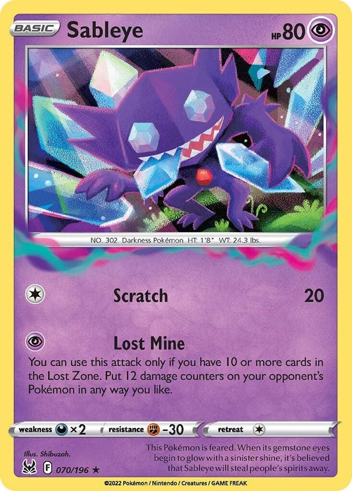Sableye (070/196) [Sword & Shield: Lost Origin] (Online Only)