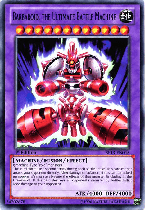 Barbaroid, the Ultimate Battle Machine [SP13-EN045] Common (ONLINE ORDER ONLY)