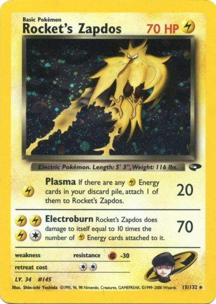 Rocket's Zapdos (15/132) [Gym Challenge Unlimited] (Online Only)