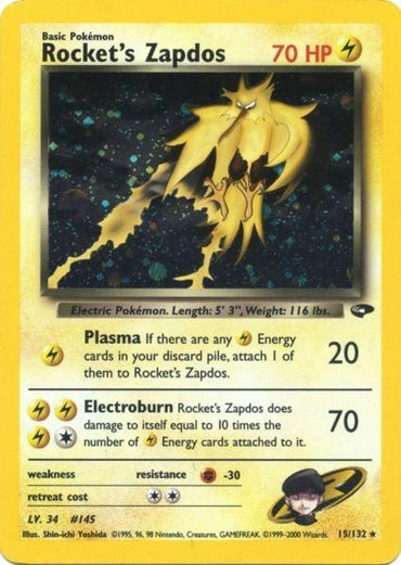 Rocket's Zapdos (15/132) [Gym Challenge Unlimited] (Online Only)