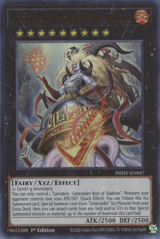 Laevatein, Generaider Boss of Shadows [PHHY-EN047] Ultra Rare (ONLINE ORDER ONLY)