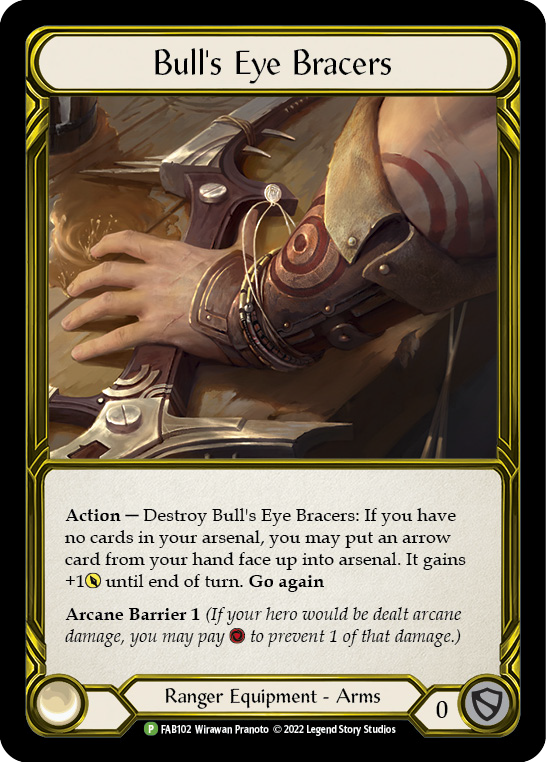 Bull's Eye Bracers (Golden) [FAB102] (Promo)  Cold Foil