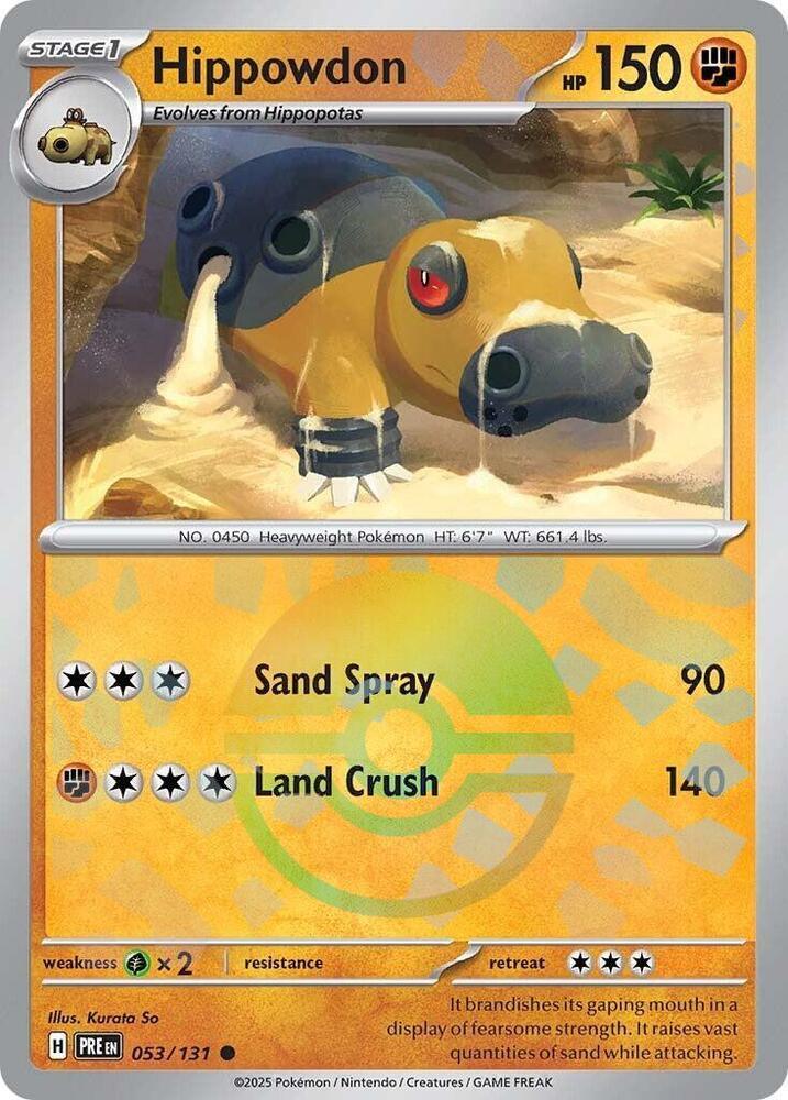 Hippowdon (053/131) (Poke Ball Pattern) [Scarlet & Violet: Prismatic Evolutions] (Online Only)
