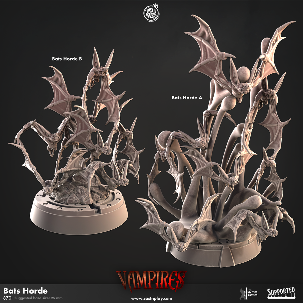 3D Printed Cast n Play Bats Cloud Vampires Set 28mm 32mm D&D (Online Only)