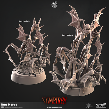 3D Printed Cast n Play Bats Cloud Vampires Set 28mm 32mm D&D (Online Only)