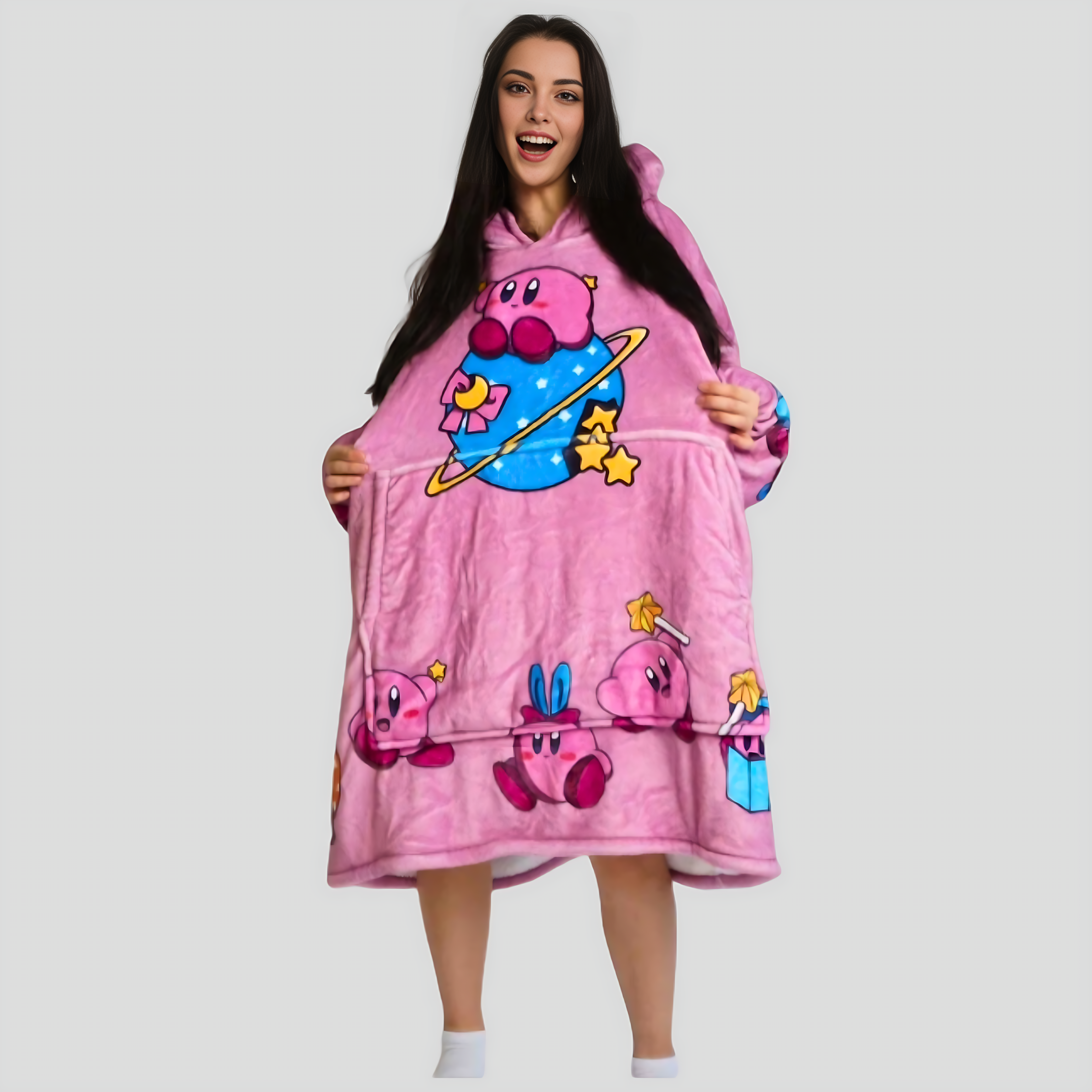 Kirby Wearable Blanket Hoodie for Kids & Adults | OLM Toys (ONLINE ORDER ONLY)