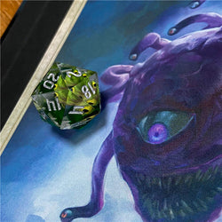 Green Beholder 22mm D20 DND Roll a D20 Dice Handmade Sharp Resin (Online Only)