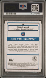 Graded 2021 Topps Merlin Chrome UCL Lionel Messi #30 UEFA Champions League Soccer Card PSA 10 Gem Mint