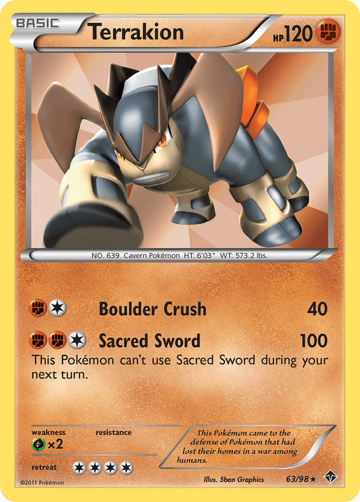 Terrakion (63/98) [Black & White: Emerging Powers] (Online Only)