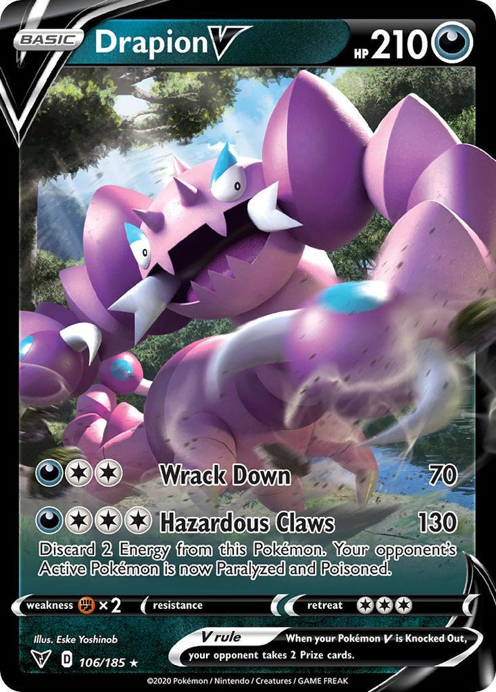 Drapion V (106/185) [Sword & Shield: Vivid Voltage] (Online Only)