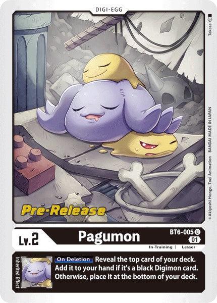 Pagumon [BT6-005] [Double Diamond Pre-Release Cards] (ONLINE ORDER ONLY)