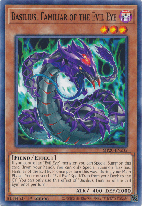 Basilius, Familiar of the Evil Eye [MP20-EN235] Common (ONLINE ORDER ONLY)