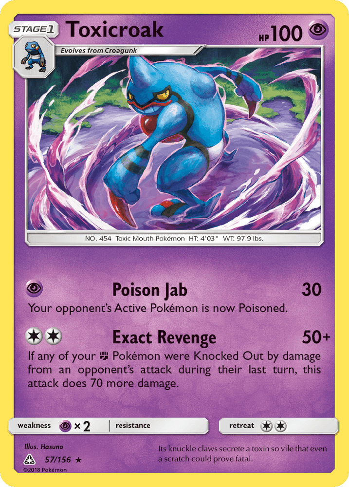 Toxicroak (57/156) [Sun & Moon: Ultra Prism] (Online Only)