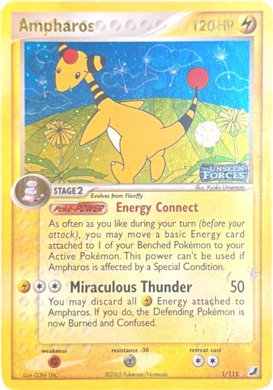 Ampharos (1/115) (Stamped) [EX: Unseen Forces] (Online Only)
