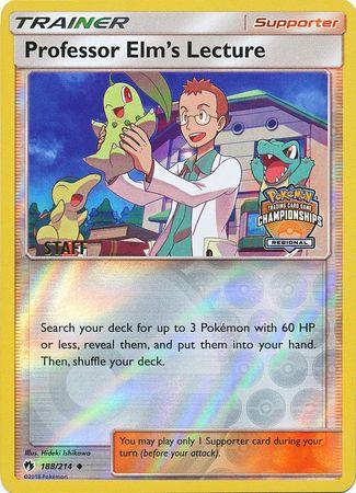 Professor Elm's Lecture (188/214) (Regional Championship Promo Staff) [Sun & Moon: Lost Thunder] (Online Only)