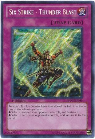 Six Strike - Thunder Blast [STOR-EN089] Secret Rare (ONLINE ORDER ONLY)