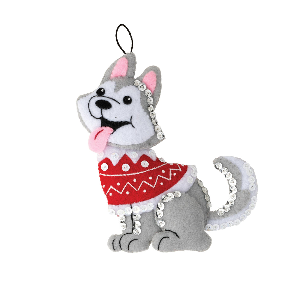 Bucilla Dogs in Ugly Sweaters Felt Ornament Kit – Set of 5 Christmas Dog Ornaments (ONLINE ORDER ONLY)