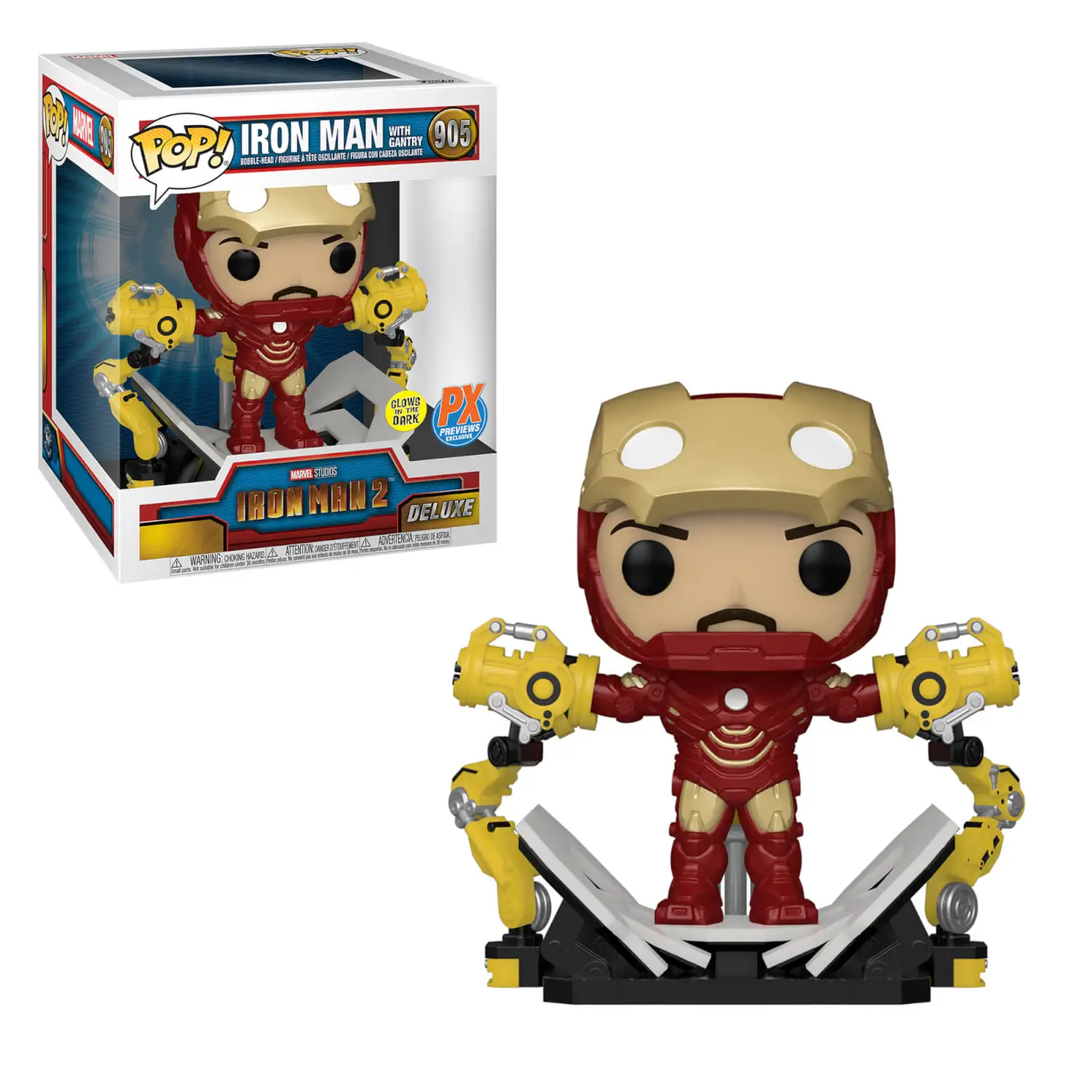 Iron Man 2 With Gantry Marvel Glow-In-The-Dark Funko Pop! Bobblehead (ONLINE ORDER ONLY)