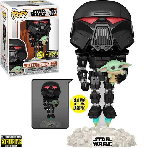 Dark Trooper With Grogu Funko Pop! Star Wars The Mandalorian Bobblehead (ONLINE ORDER ONLY)
