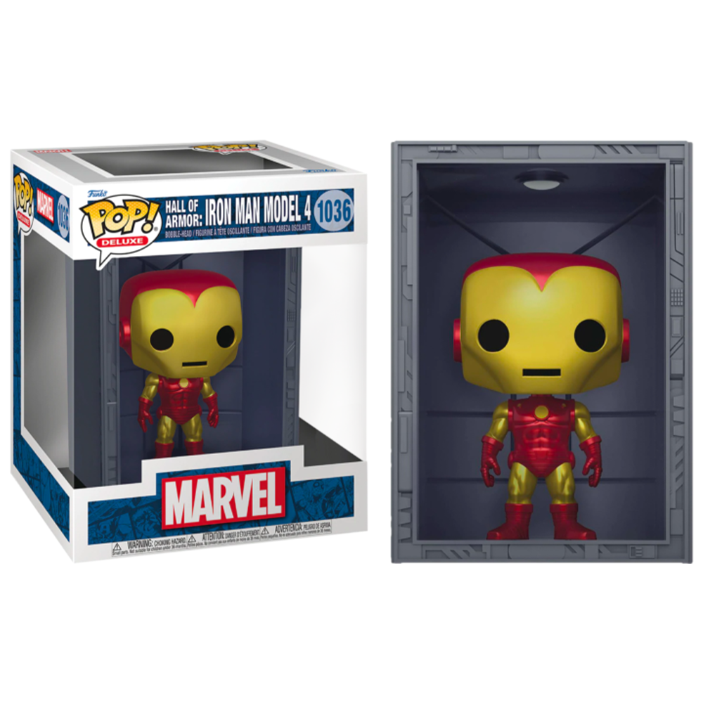 Iron Man Model 4 Funko Pop! Deluxe: Marvel Hall Of Armor Bobblehead (ONLINE ORDER ONLY)