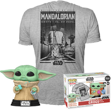 Grogu With Cookie Funko Pop! Star Wars: The Mandalorian Tee S T-Shirt (ONLINE ORDER ONLY)