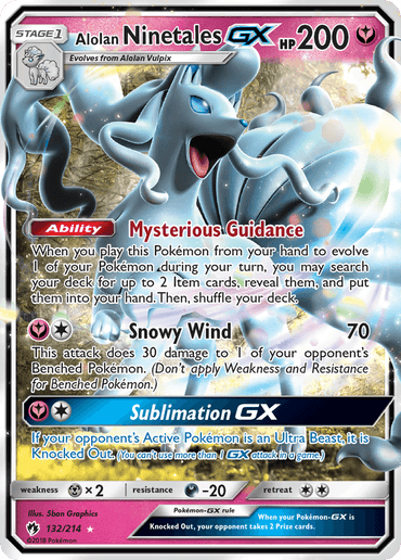 Alolan Ninetales GX (132/214) [Sun & Moon: Lost Thunder] (Online Only)