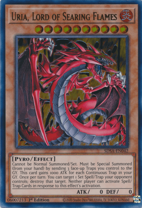 Uria, Lord of Searing Flames [SDSA-EN042] Ultra Rare (ONLINE ORDER ONLY)
