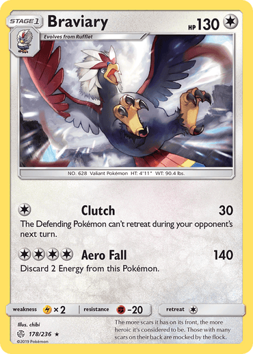 Braviary (178/236) [Sun & Moon: Cosmic Eclipse] (Online Only)