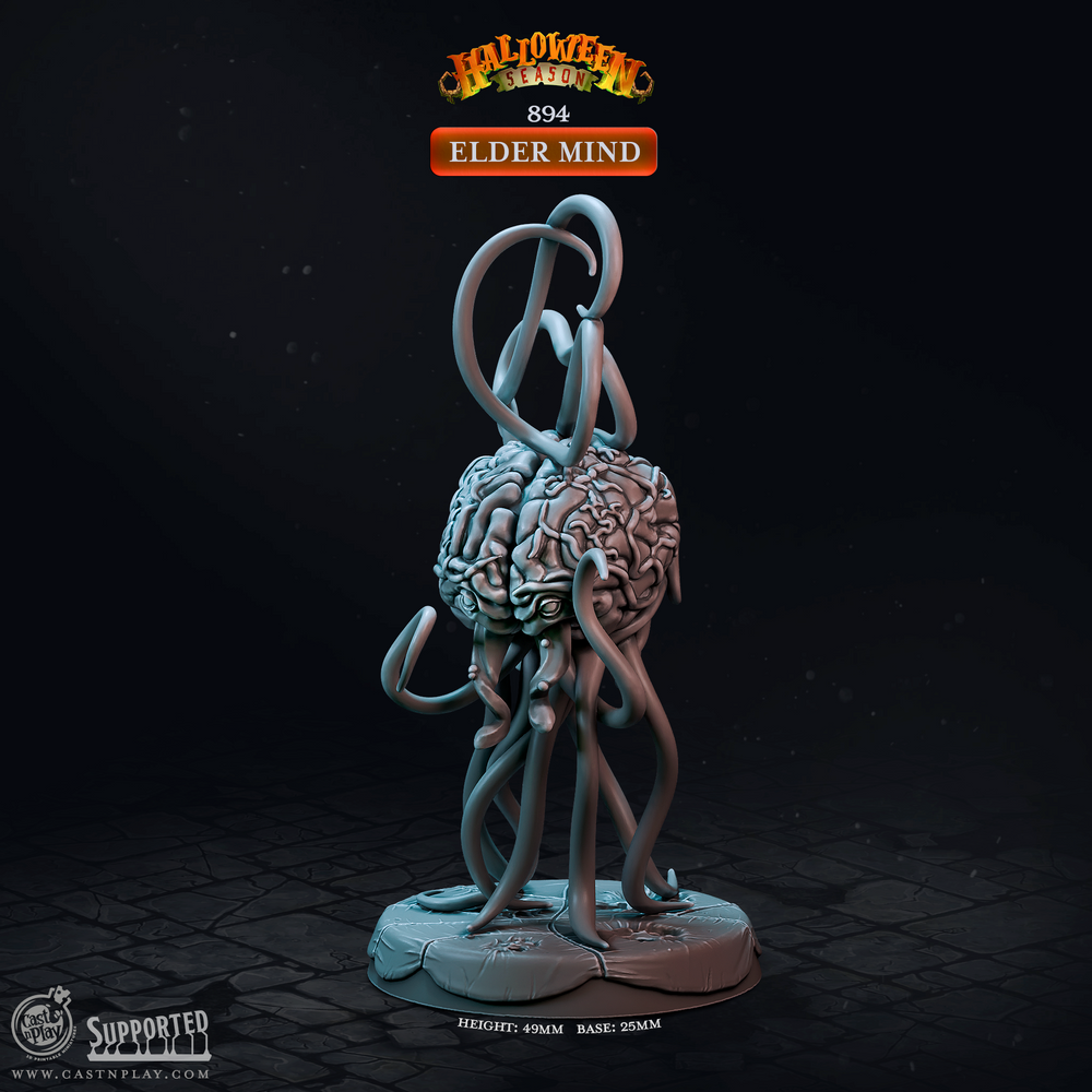 3D Printed Cast n Play Halloween Season Elder Mind 28mm 32mm D&D (Online Only)