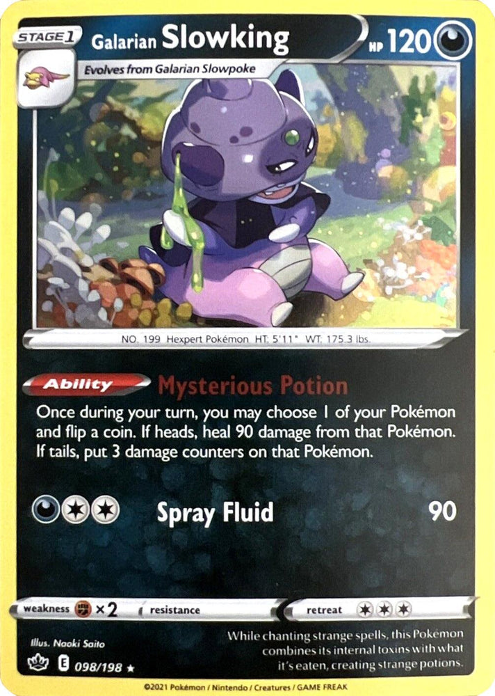 Galarian Slowking (098/198) (Cosmos Holo) [Sword & Shield: Chilling Reign] (Online Only)