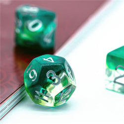 Green Demon Eye Dragon Eye Dice 7-Dice Set Resin Dungeons and Dragons Dice (Online Only)