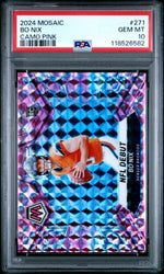 Graded 2024 Panini Mosaic Bo Nix #271 Camo Pink Rookie RC Football Card PSA 10 Gem Mint (ONLINE ORDER ONLY)