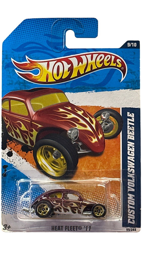 Hot Wheels Heat Fleet 11 9/10 Red Custom Volkswagen Beetle Toy Car 99/244 (Online Order Only)
