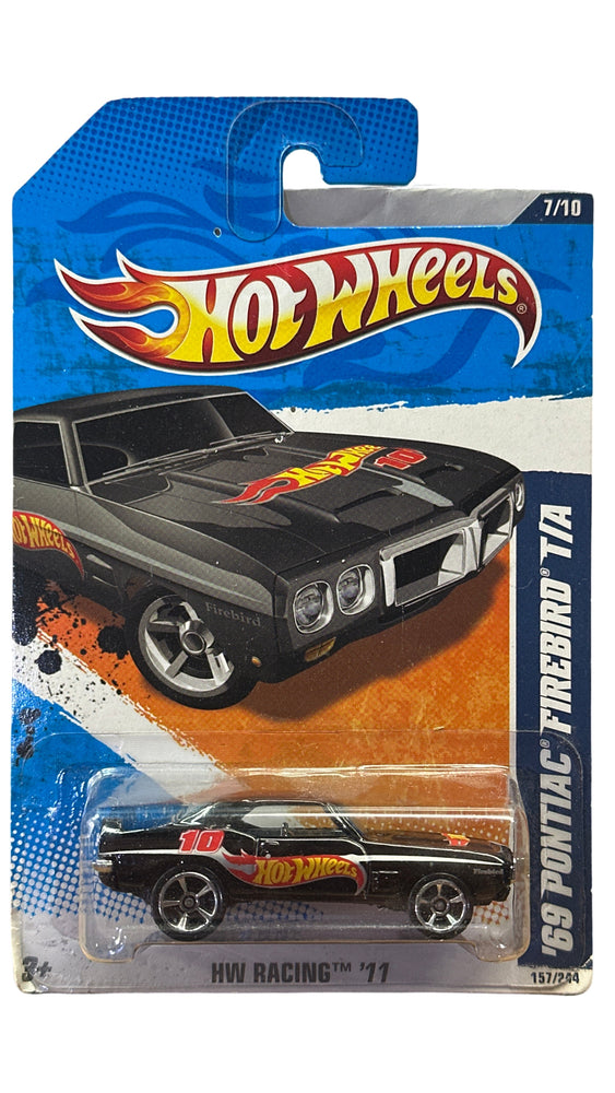 2011 Hot Wheels HW Racing 11 '69 Pontiac Firebird T/A - 5-Spoke Wheel Variation 157/244 (Online Order Only)