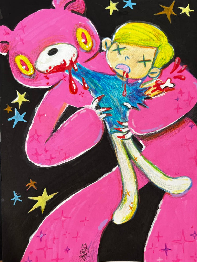 AndytheStreet - Gloomy Devouring His Son -  (SOLD OUT ) Original Artwork - Gloomy Bear Exhibition (ONLINE ORDER ONLY)