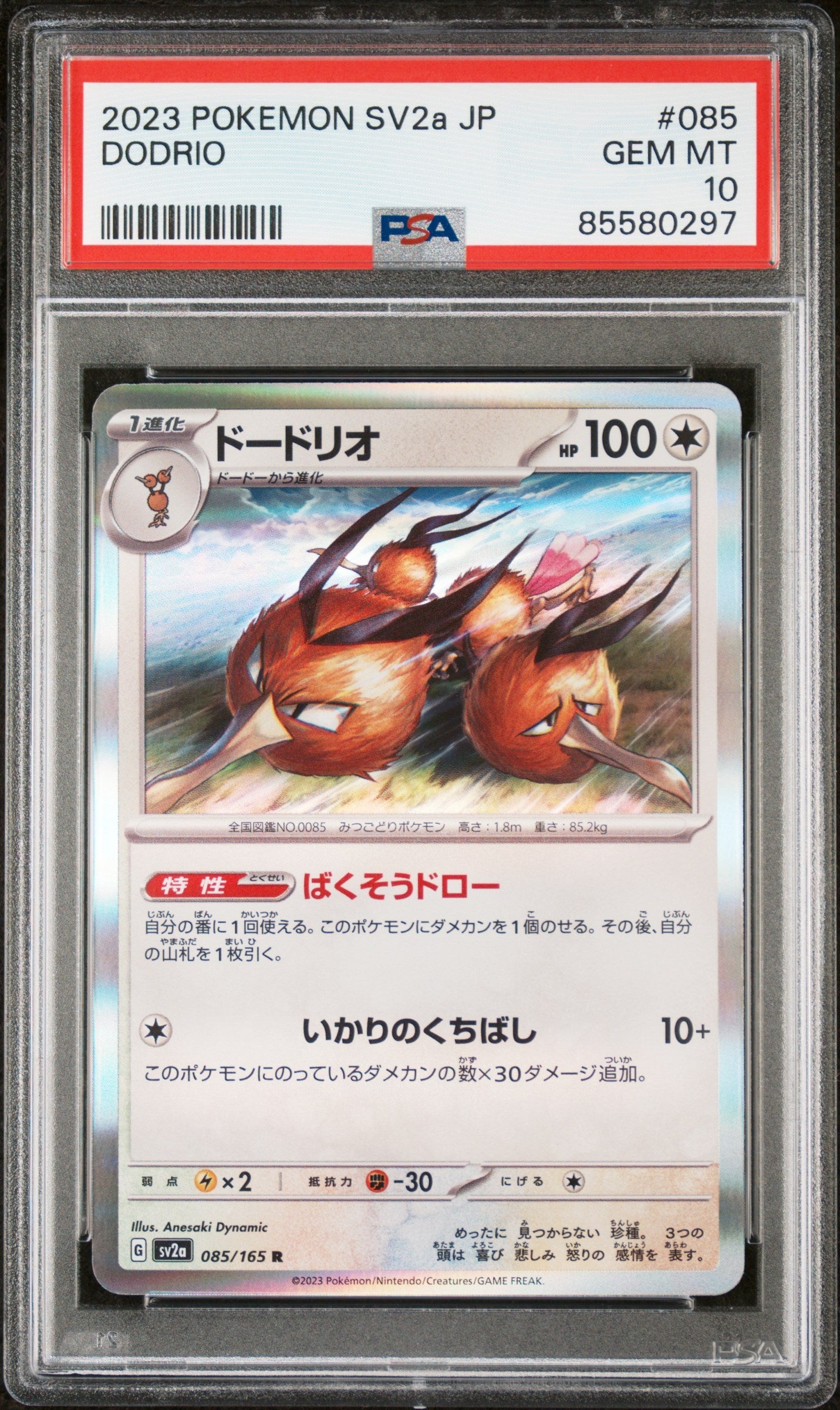 2023 POKEMON JAPANESE SV2a-POKEMON 151 DODRIO #85 PSA 10 (Online Order Only)