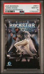 Graded 2025 Topps Bowman James Wood #RR11 Rockstar Rookies Rookie RC Baseball Card PSA 10 Gem Mint (ONLINE ORDER ONLY)