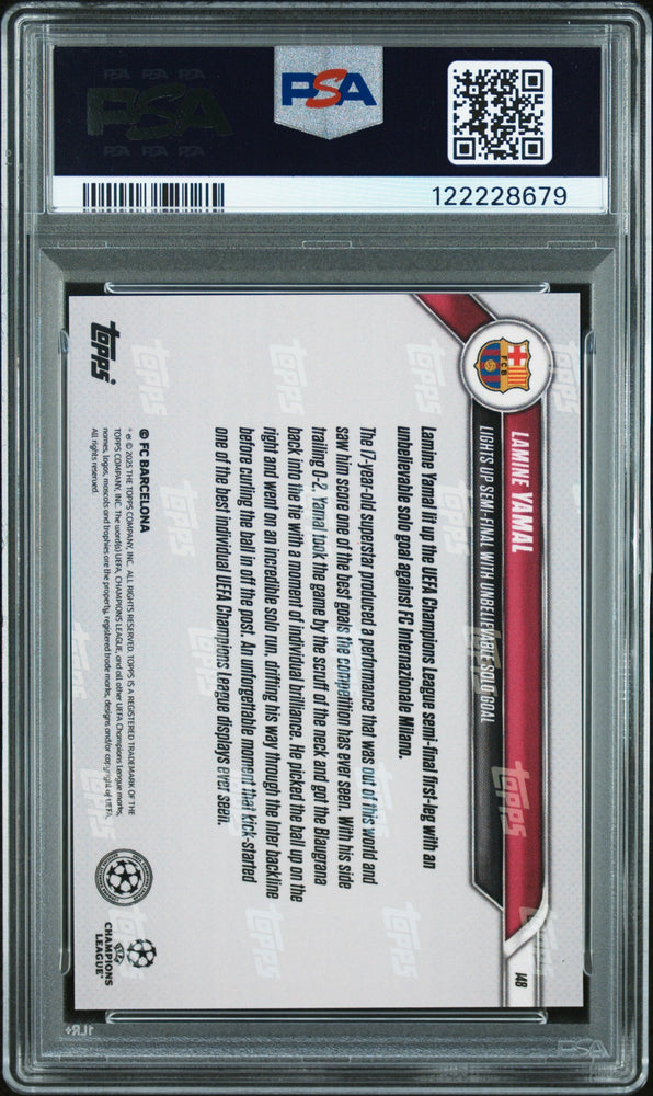 Graded 2024 Topps Now UCL Lamine Yamal #148 Image Variation Rookie RC Soccer Card PSA 10 Gem Mint (ONLINE ORDER ONLY)