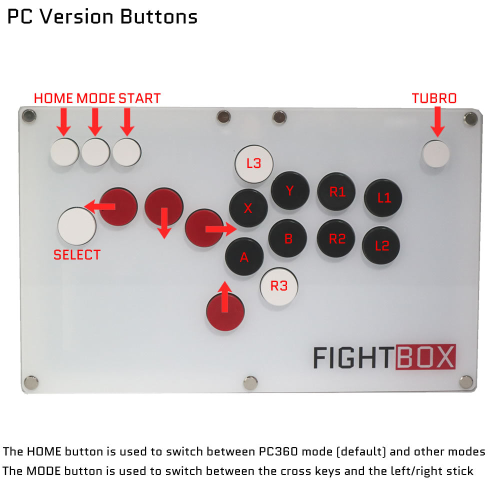 FightBox B10 All Button Leverless Arcade Controller – Ultra-Thin Cherry MX Fight Stick for PC, PS5, Xbox & Switch (Online Only)