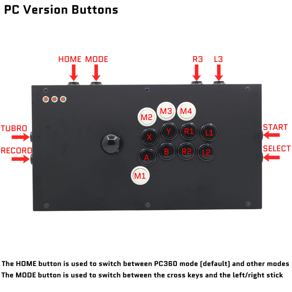 FightBox M8-Macro Arcade Game Controller For PC/PS3/SWITCH (Online Only)